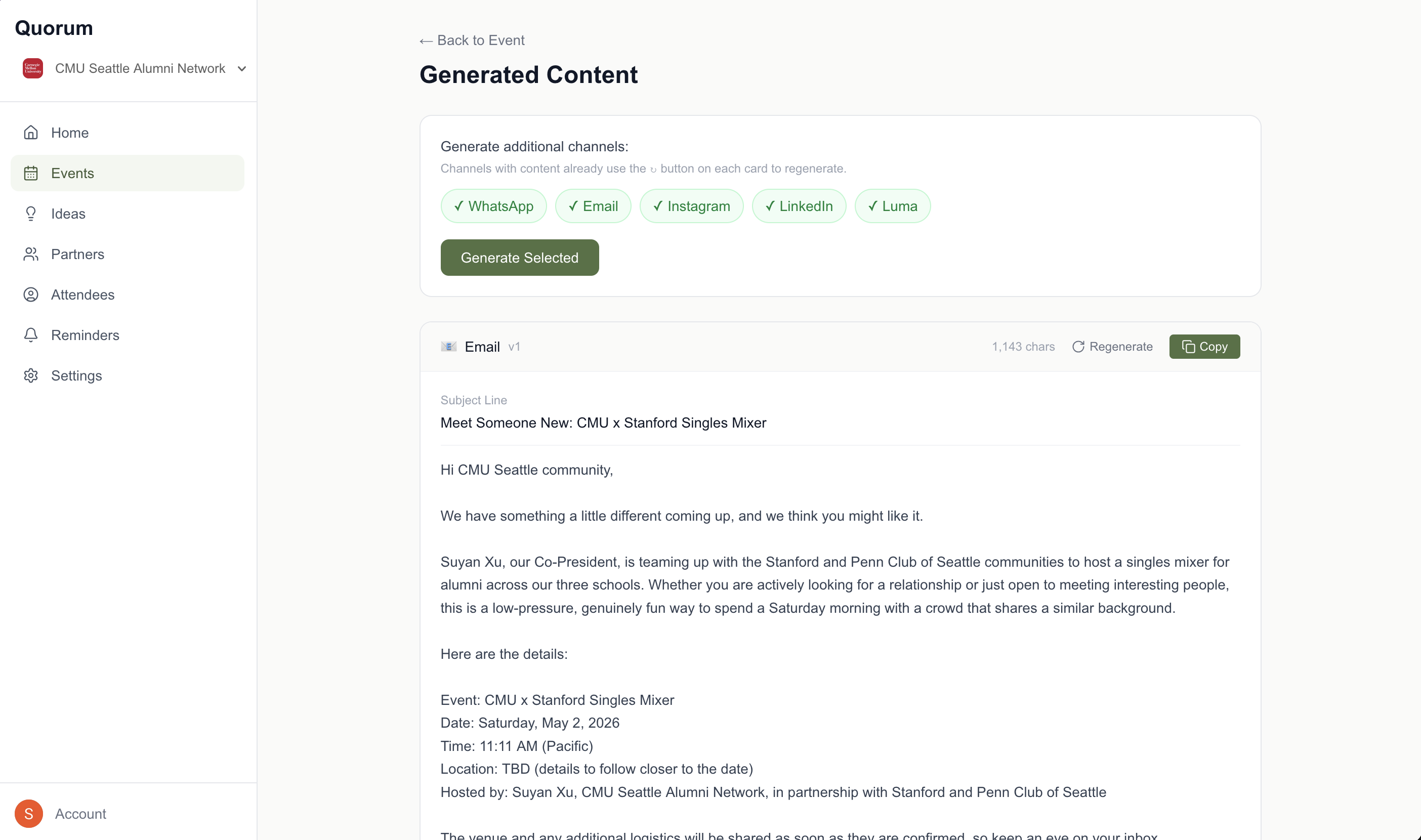 AI content generation